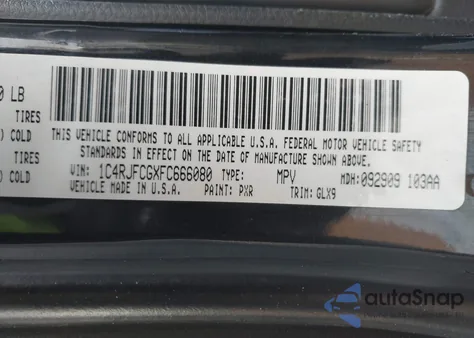 2015 Jeep Grand Cherokee Overland z USA, uszkodzony, nr VIN 1C4RJFCGXFC666080